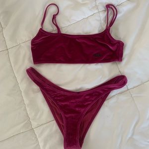 triangl velvet bikini